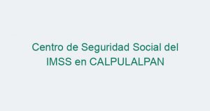 Centro de Seguridad Social del IMSS en CALPULALPAN