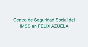 Centro de Seguridad Social del IMSS en FELIX AZUELA