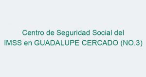 Centro de Seguridad Social del IMSS en GUADALUPE CERCADO (NO.3)