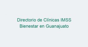 Directorio de Clínicas IMSS Bienestar en Guanajuato