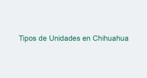 Tipos de Unidades en Chihuahua